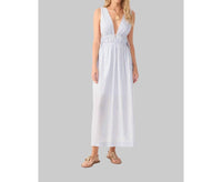 Dress To - Lurex Stripe V-neck Cotton Maxi Dress