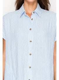 Meet Me In Santorini - Gauze Stripe Dress