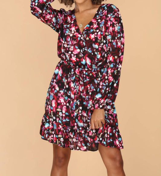 Bali Long Sleeve Surplice Dress