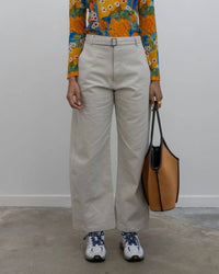 Collective Curved Belted Chino Pants in light gray - women's pants