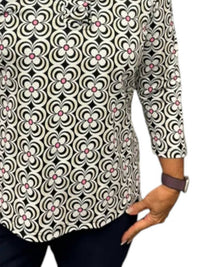 Lulu-B - Ruffle Swirl 3/4 Sleeve Top