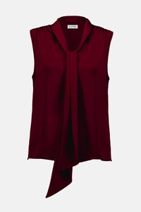Joseph Ribkoff - Women's Recycled Satin Tie Neck Top
