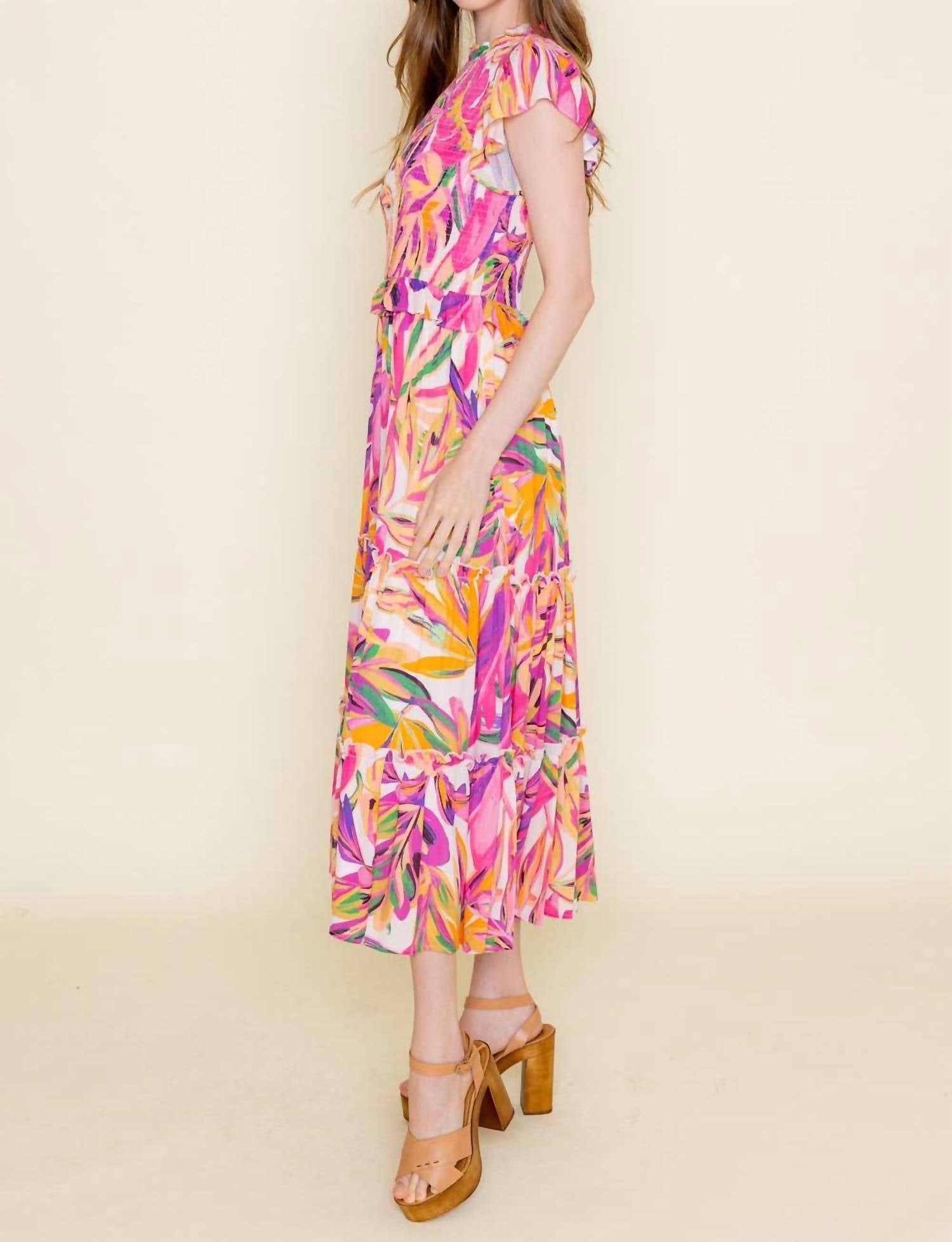 Fore Collection - Floral Smocked Dress