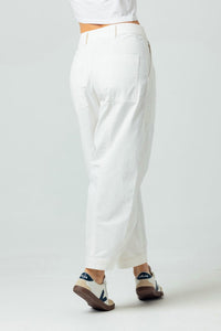 sundays Twill Sawyer Wide Leg Pants in bone - women's pants - alternate view