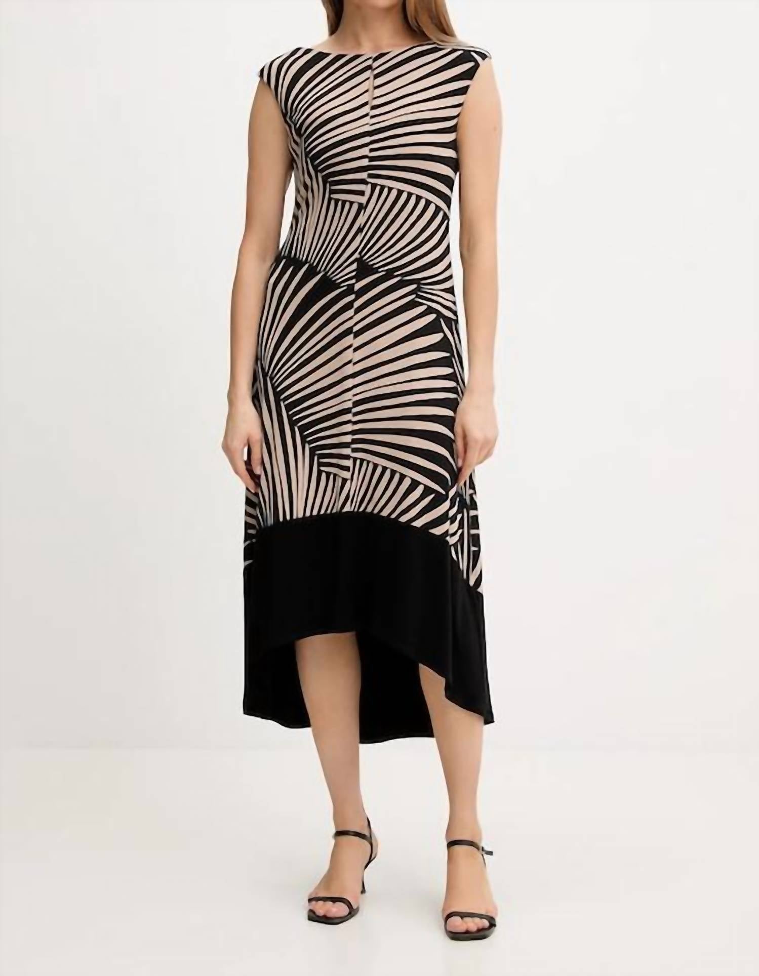 Joseph Ribkoff - Tropical Print High Low Sleeveless Dress