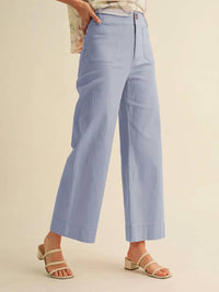 &Merci - High Waist Cropped Wide Leg Pants