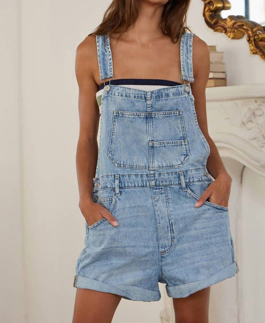 Bucketlist - Dora Rolled Hemlines Denim Overalls