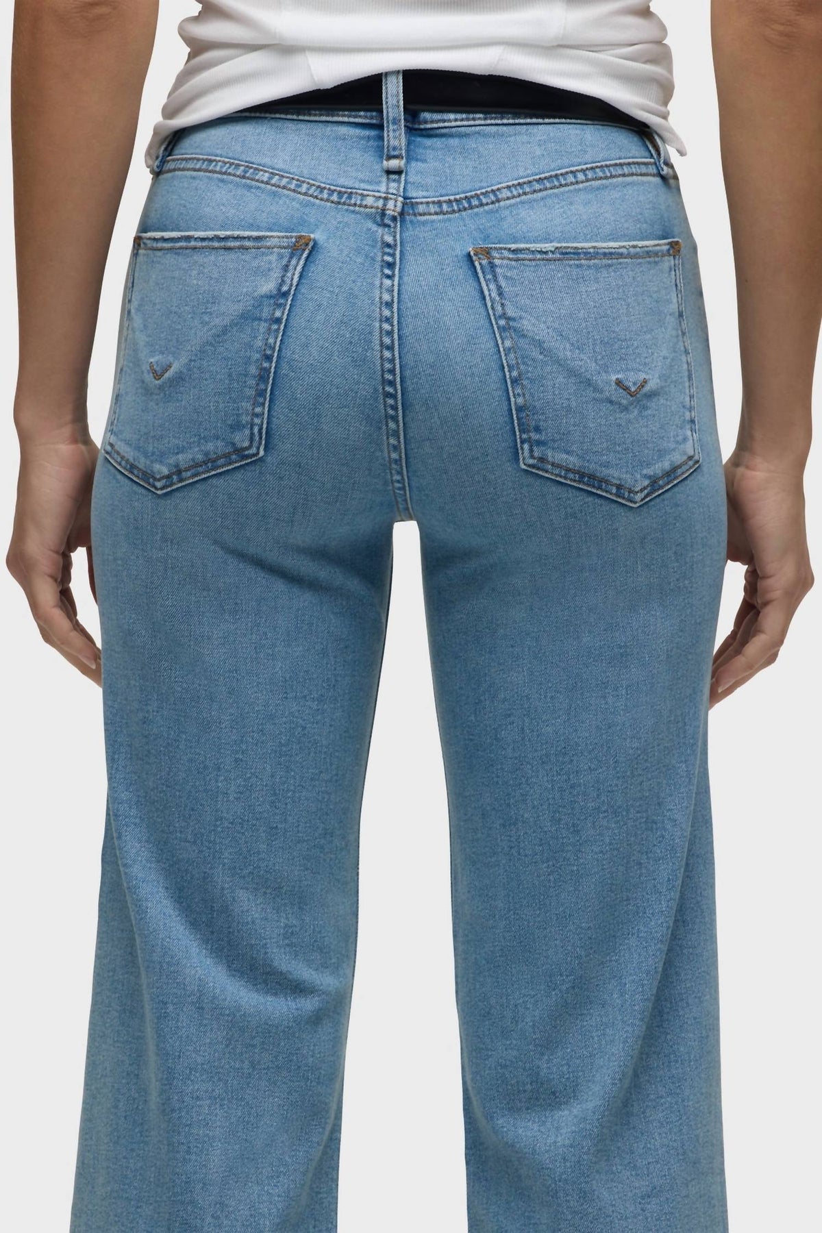 Hudson - Rosie High Rise Wide Leg Ankle Cuff Jeans