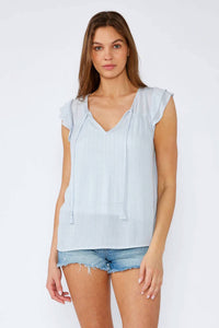 Lovestitch - Shauna Metallic Cap Sleeve Top