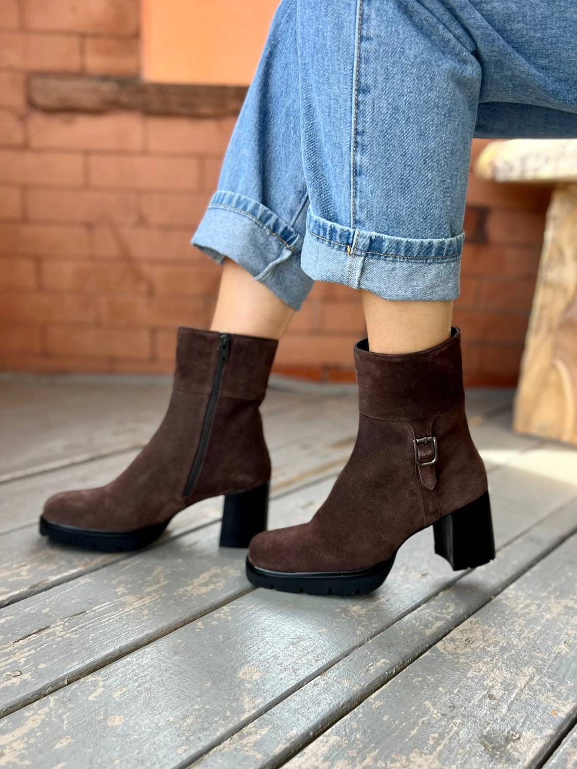 Homers - Women's Susan Suede Block-heel Ankle Boots