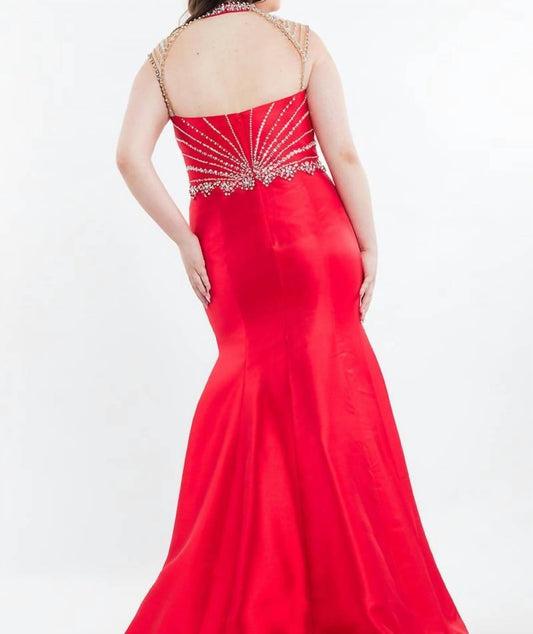 Rachel Allan - Rhinestones Mikado Mermaid Gown