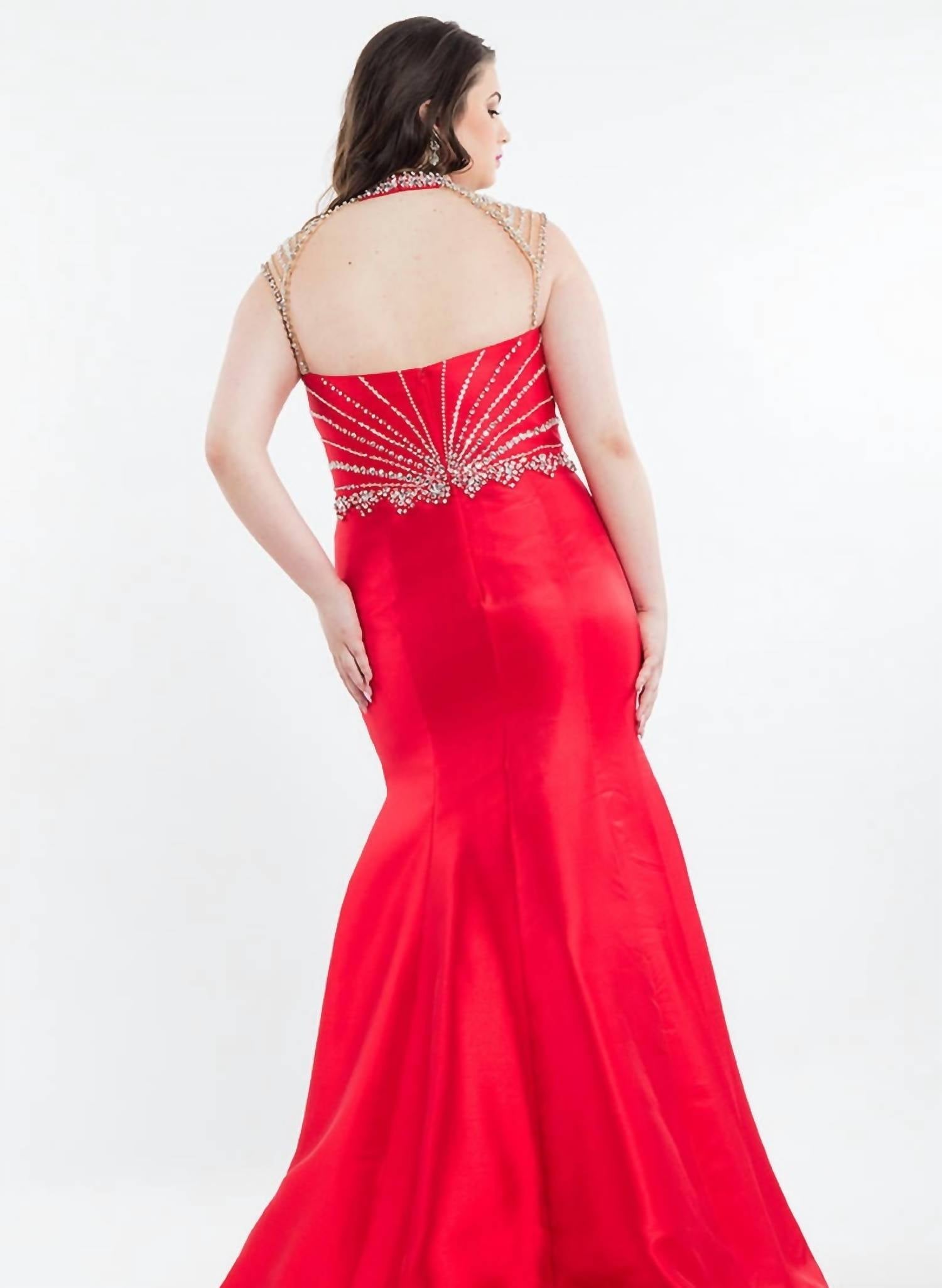 Rachel Allan - Rhinestones Mikado Mermaid Gown