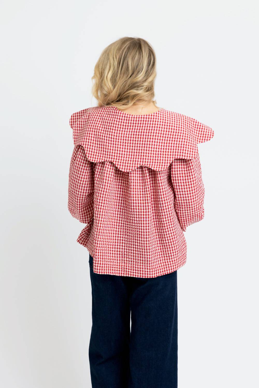 Karlie - Gingham Poplin Top