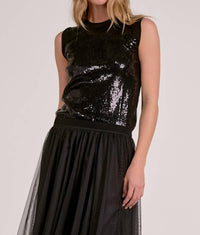 Elan - Sleeveless Sequin Tank Top