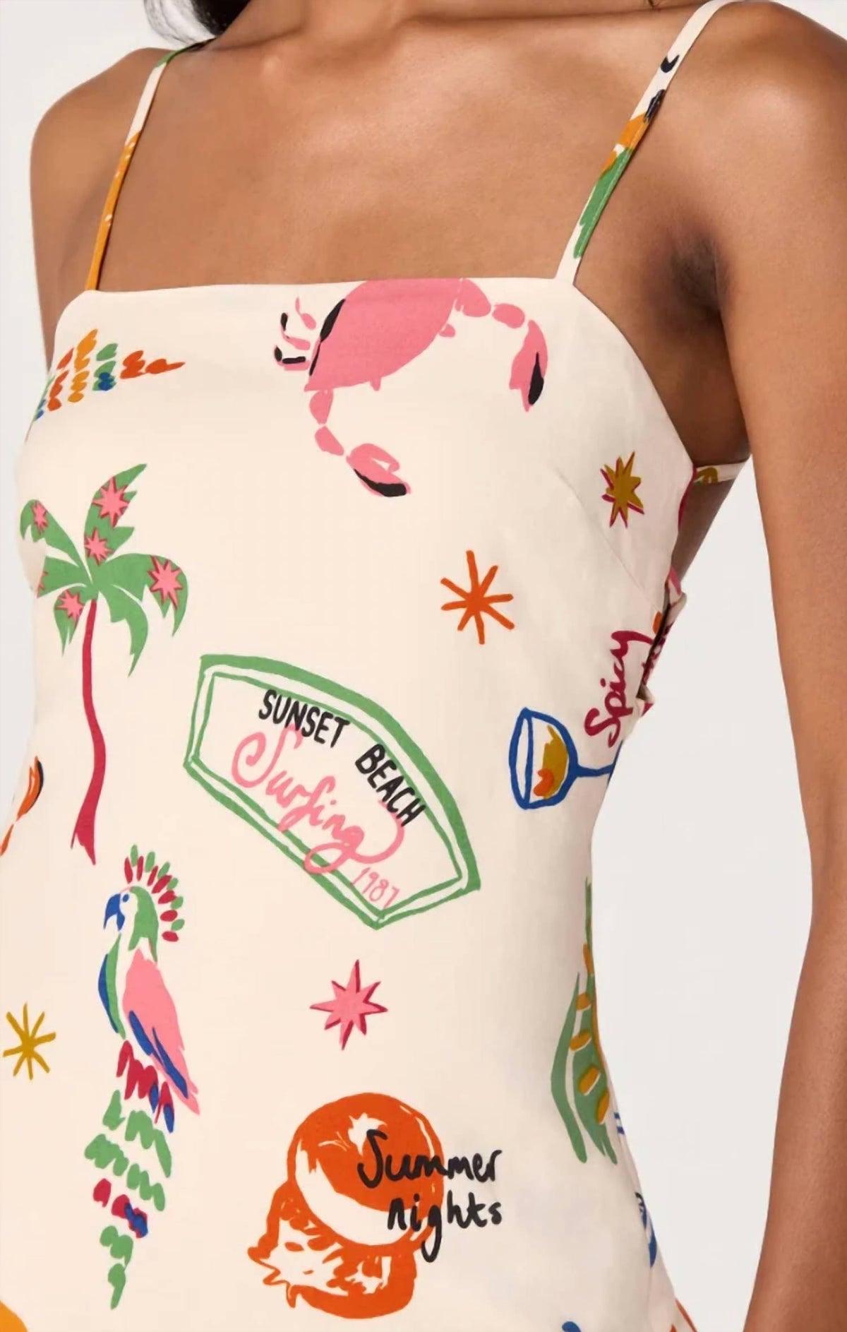Astr - Valencia Novelty Print Open Back Mini Dress