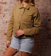 Iron & Resin Basset Buffalo Flannel Lined Jacket in cognac - women's jacket