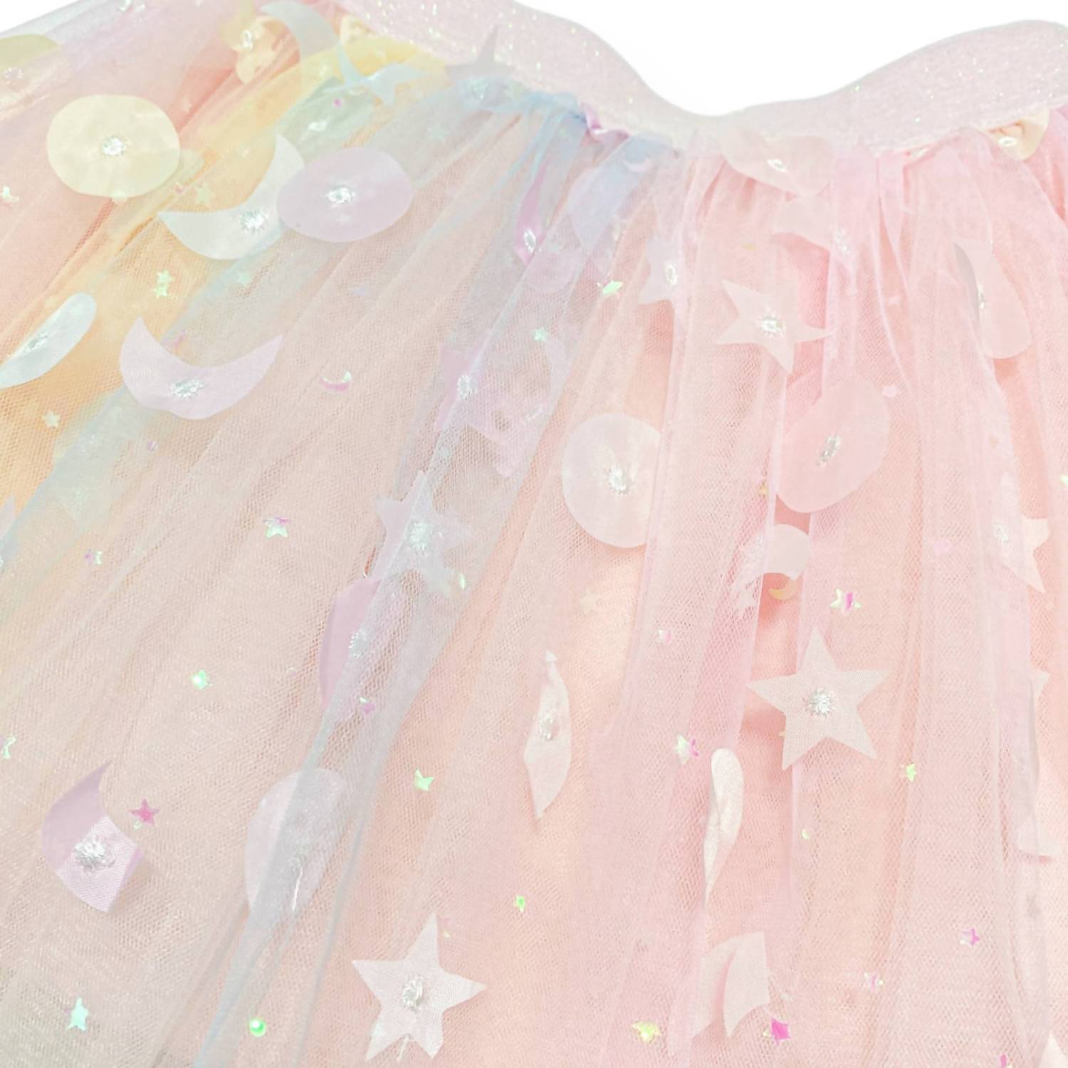 Doe A Dear - Girl's Moon And Star Embellished Tutu Skirt