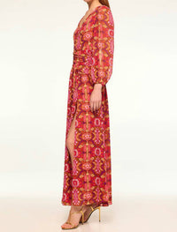 Misa Los Angeles - Bright Floral Midi Dress