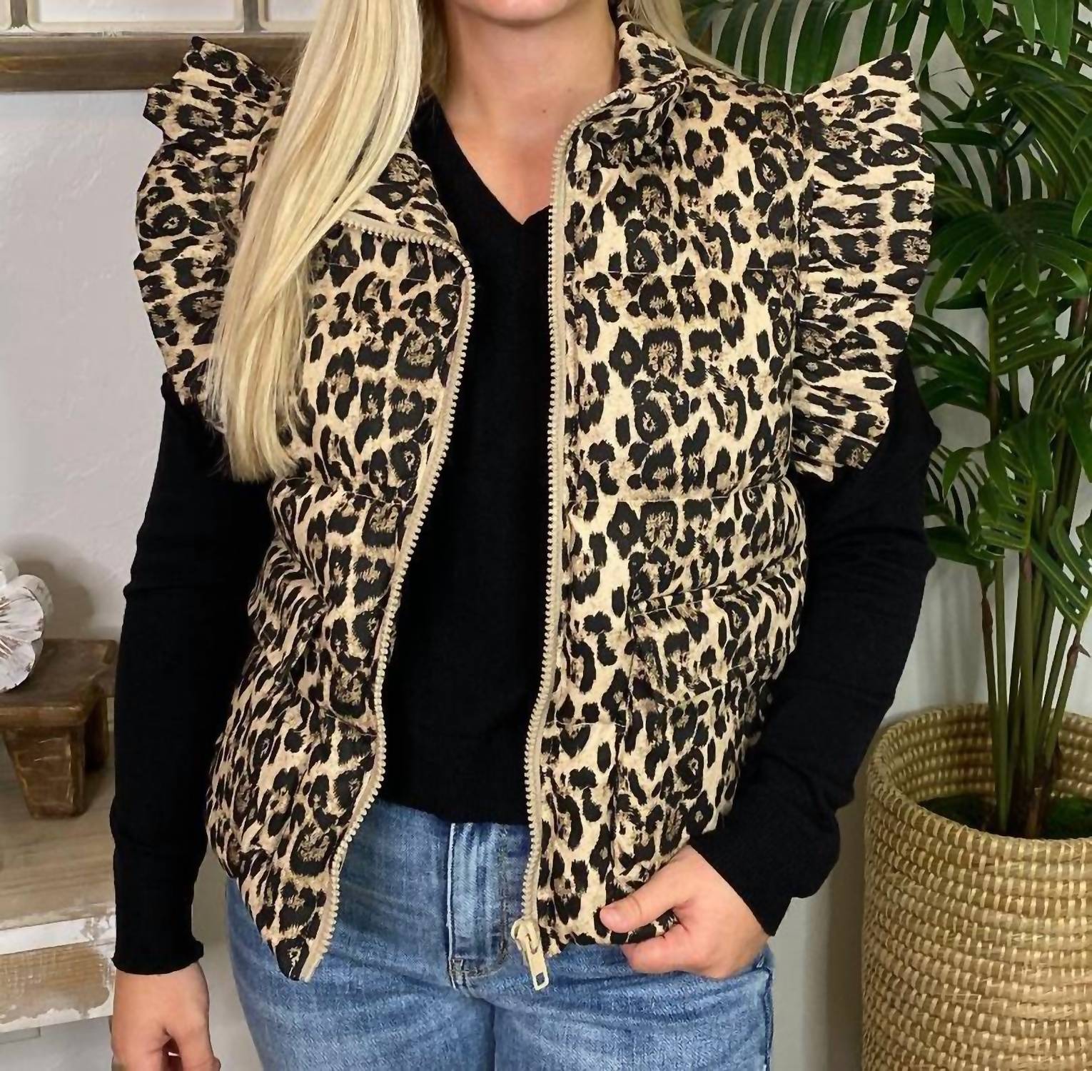Jodifl - Leopard Puffer Vest