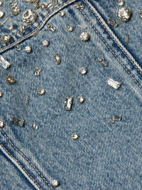 L'Agence - Arlin Embellished Denim Tank Top
