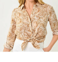 Lilly Pulitzer - Sea View Linen Button Down Shirt