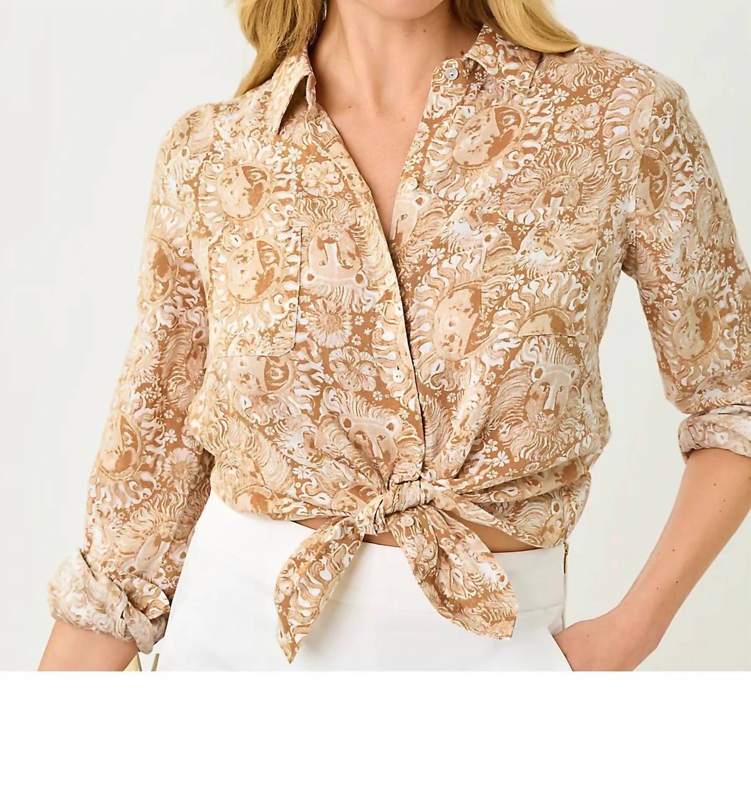 Lilly Pulitzer - Sea View Linen Button Down Shirt