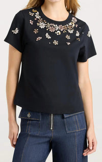Cinq A Sept - Tumbling Flowers Shrunken Tee
