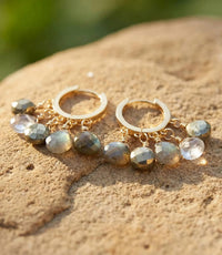 Native Gem - Women's Gemstone Huggie Earrings