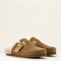 ARIAT Women's Country Sherpa Mule in ranch brown suede - women's shoe