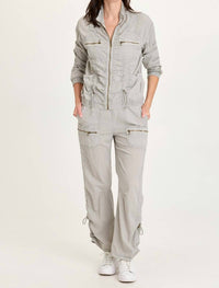 XCVI Amis Cinchable Bomber Jacket in earl grey pigment - women's jacket - view 4