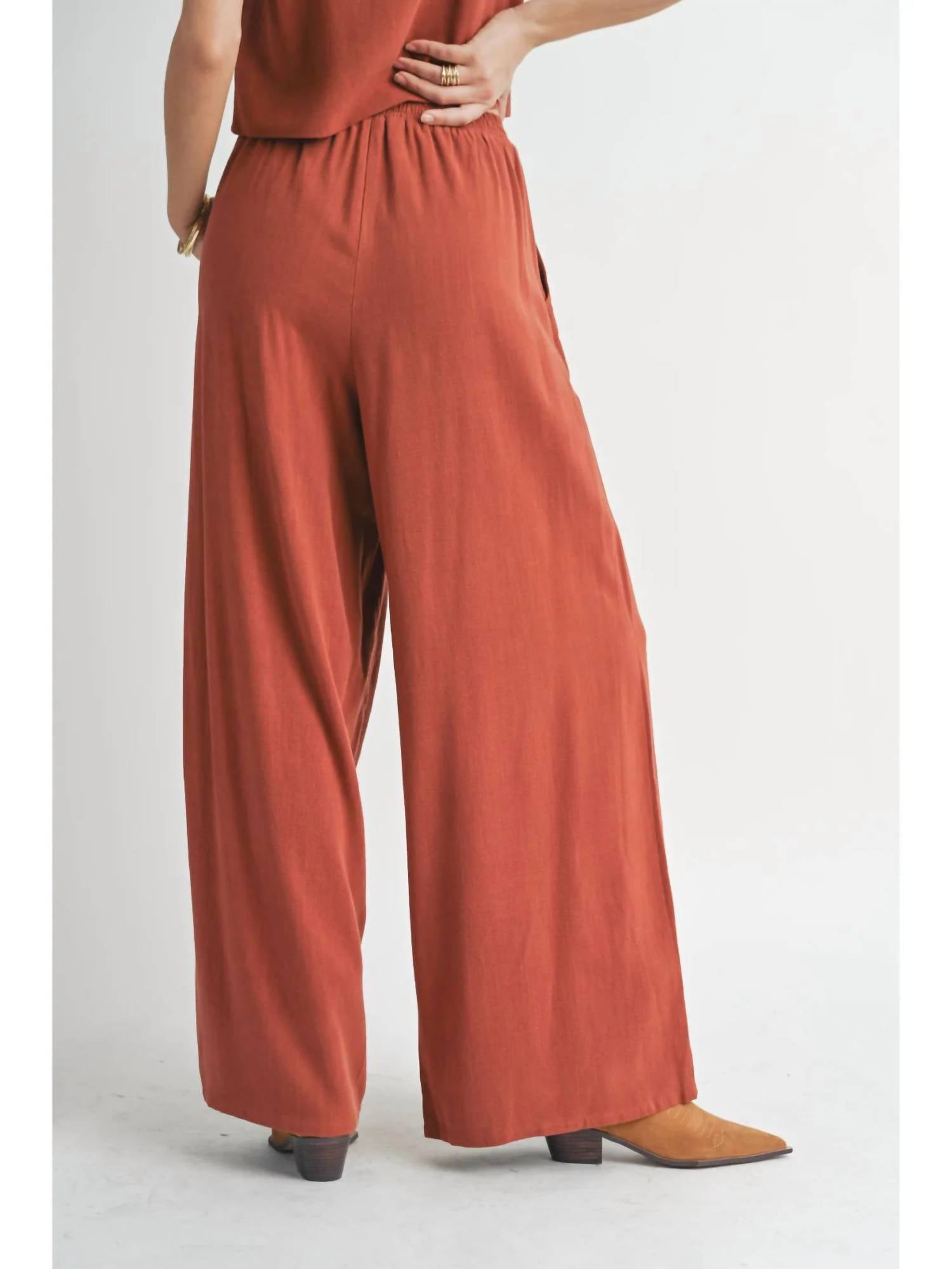 Sadie & Sage - Sugarloaf Wide Leg Linen Pants