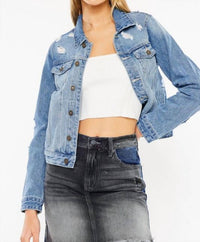 KanCan Classic Trucker Jacket in medium wash - women's jacket