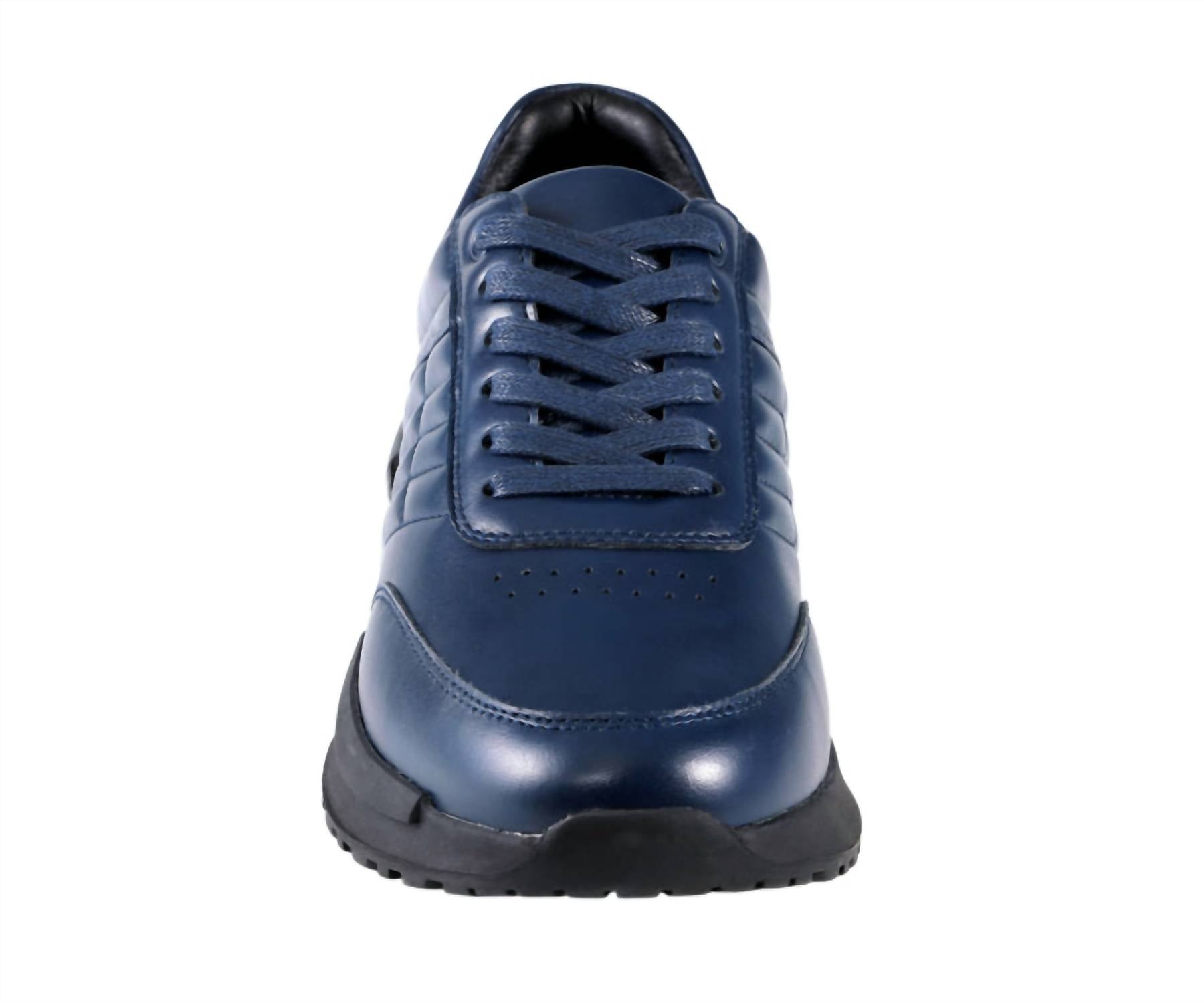 Mazino Men's Huxley Casual Sneakers in navy - men's sneaker - detail view