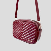 Pretty Simple - Women's Coco Chevron Quilted Camera Crossbody Bag