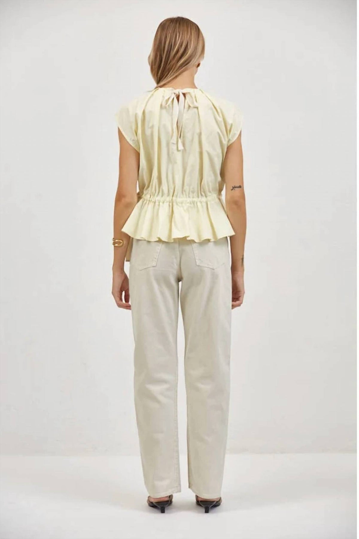 A.Ren - Nais Pleated Peplum Top