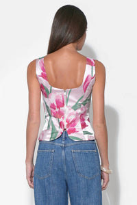 adelyn rae Sienna Sleeveless Jacquard Top in tulip - women's tank top - detail view