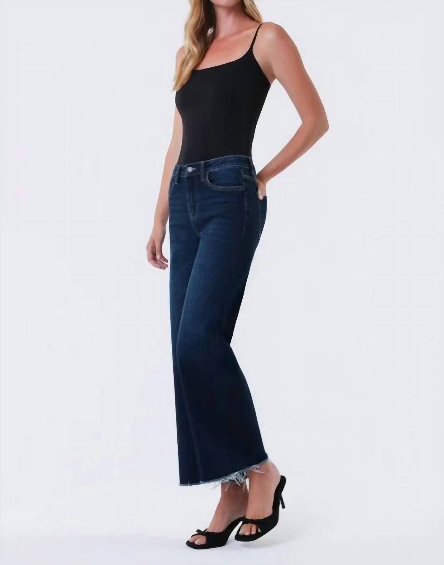Vervet By Flying Monkey - Anna High Rise Ankle Wide Leg Jeans