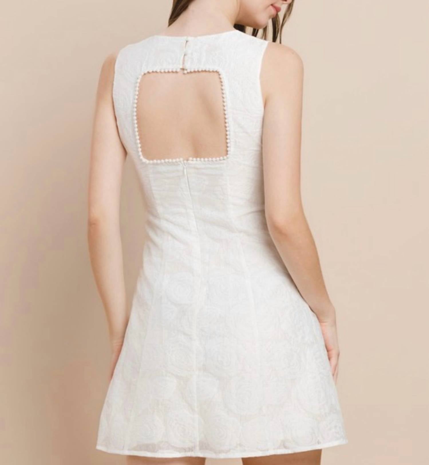Pretty Follies - Textured Floral Back Detail Dress