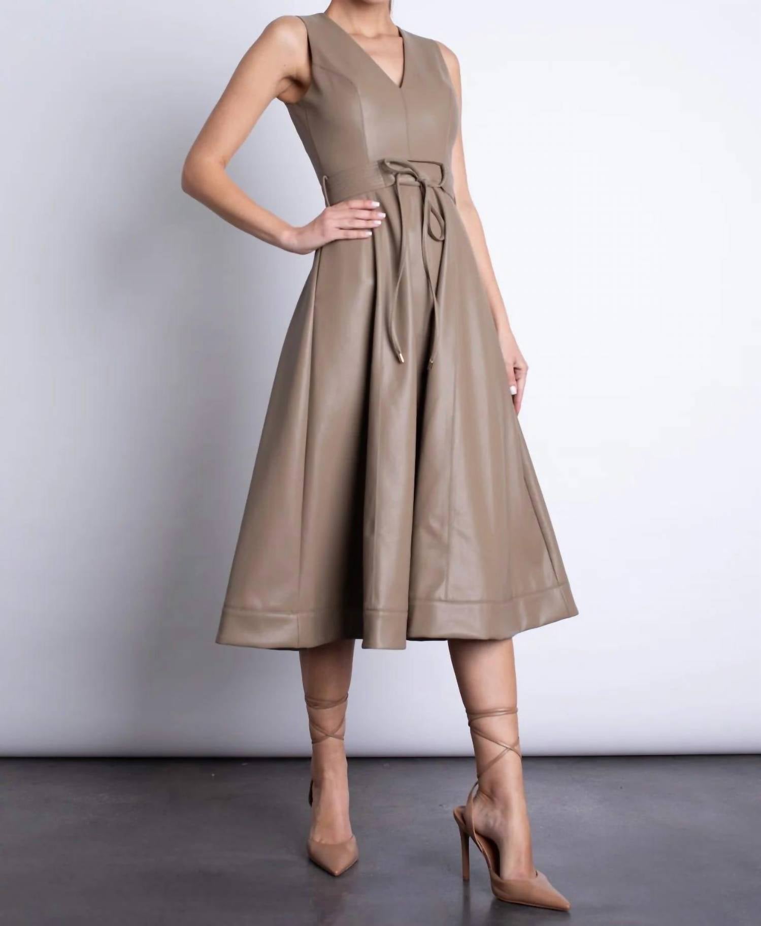 Karina Grimaldi - Honoria Vegan Leather Dress