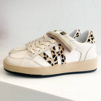 Vintage Havana Women's Next Leopard Low Top Sneaker in white multi - women's sneaker - detail view