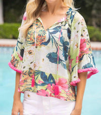 Voy - Relaxed Fit Floral Top