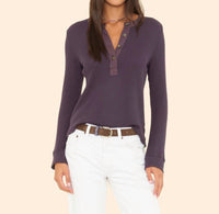 XIRENA Lucas Long Sleeve Top in grey smoke - women's long sleeve top