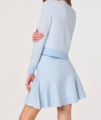 ASTR Marian Cardigan in blue plaid - women's cardigan - view 4