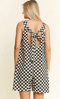 Jade By Jane - Checkered Print Romper