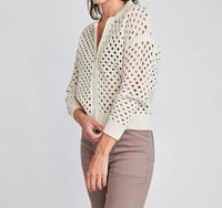Self Contrast - Maggie Fishnet Cardigan