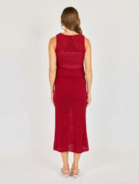 Sadie & Sage Venus Cardigan Tank in desert red - women's tank top - view 4