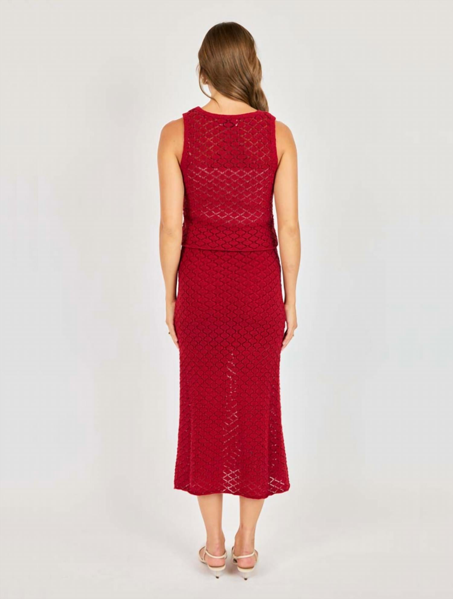 Sadie & Sage Venus Cardigan Tank in desert red - women's tank top - view 4