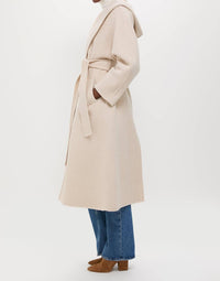 ba&sh Lylie Coat in beige chine - women's jacket - detail view