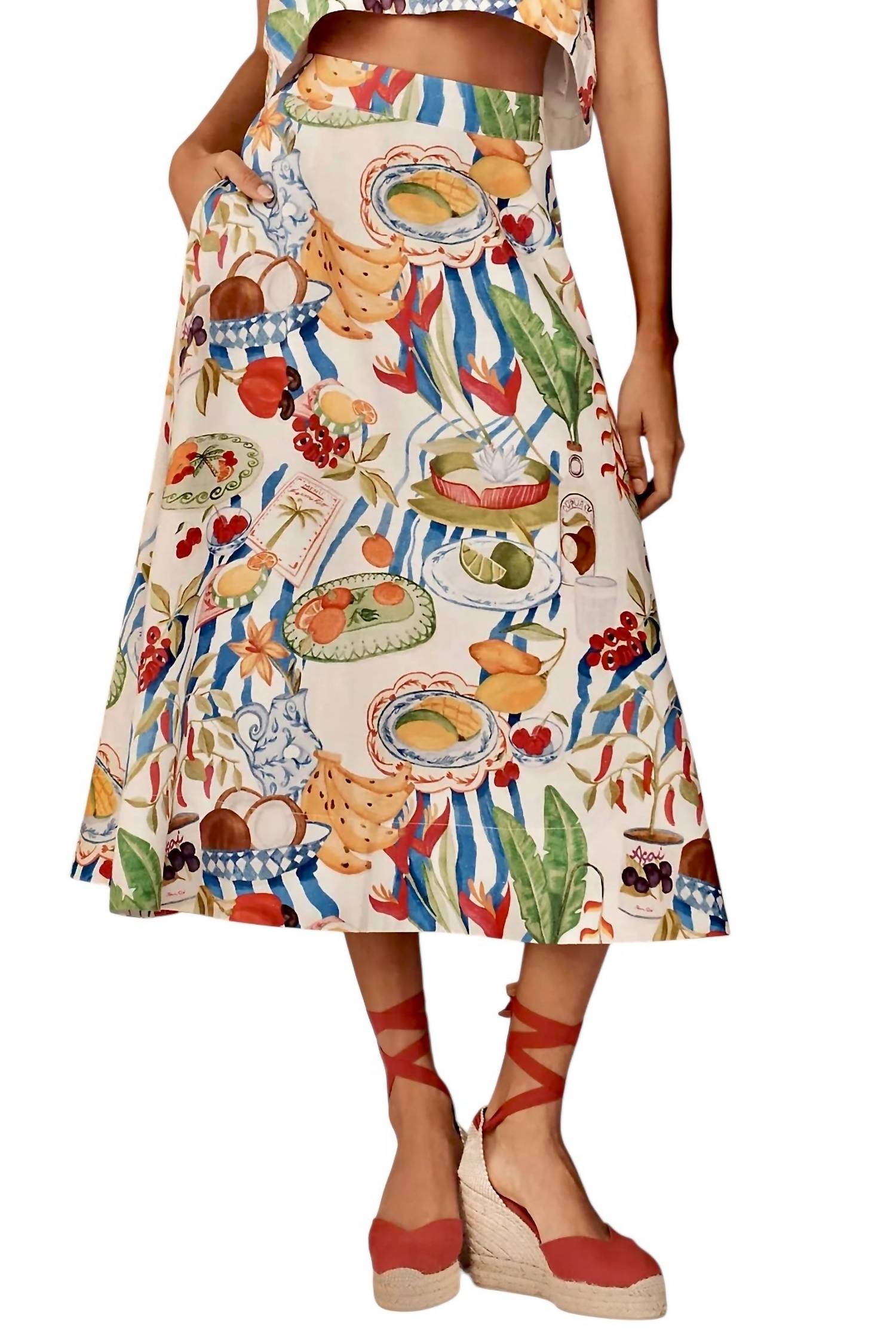 Farm Rio - Fresh Table Midi Skirt