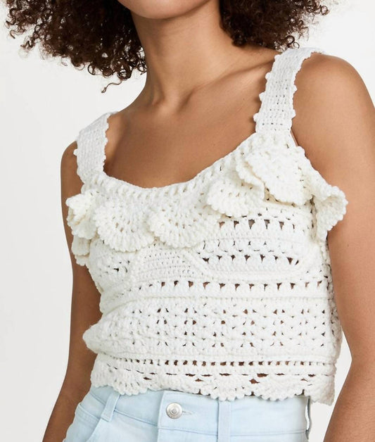 Sea - Rylee Crochet Cropped Tank